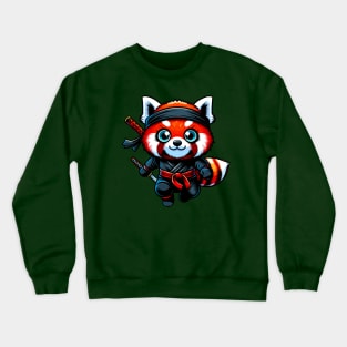 Ninja Red Panda Crewneck Sweatshirt